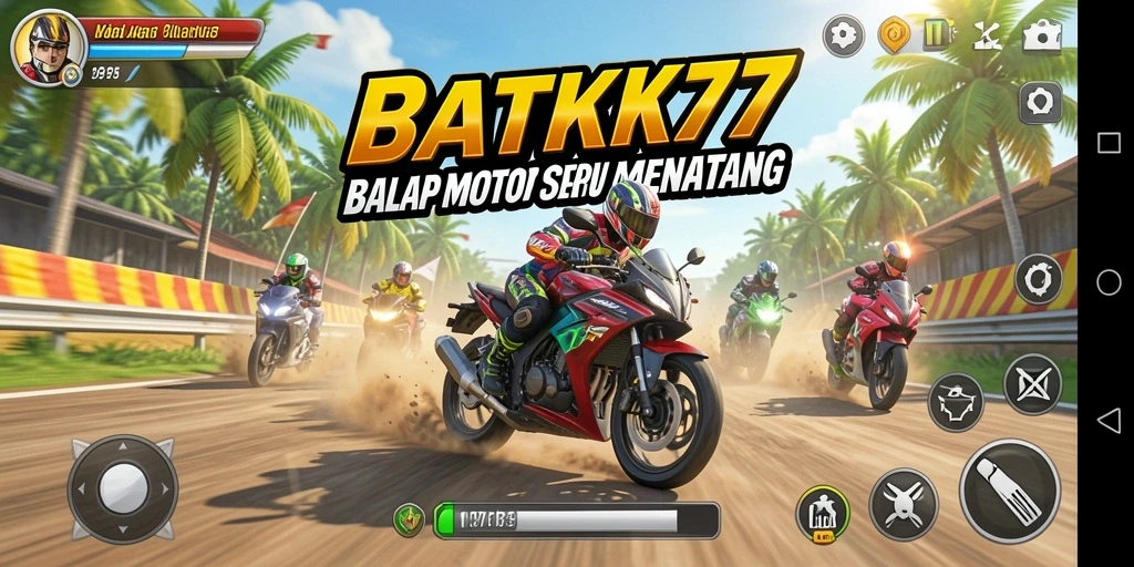 Gameplay penuh aksi dari BATIK77 dalam balap motor.
