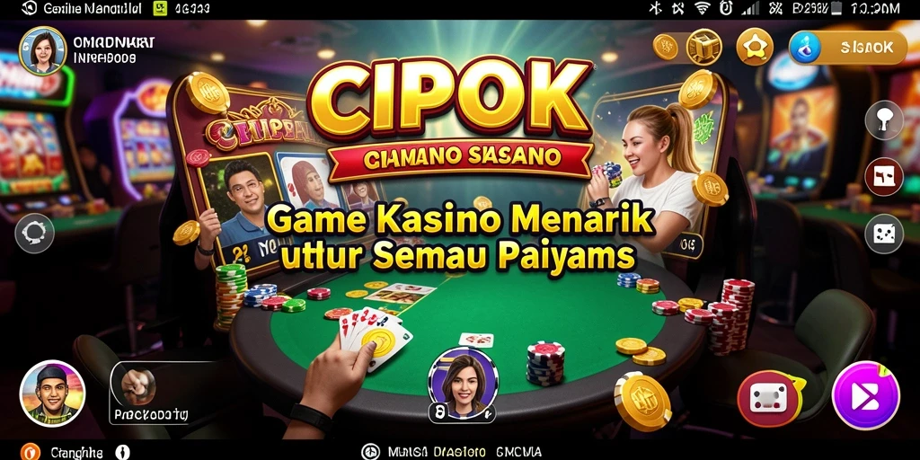 Tampilan gameplay CIPOK yang menakjubkan dalam permainan Kasino.