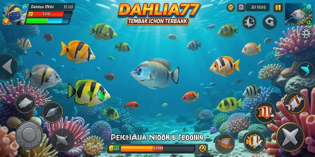 Tampilan menarik dari gameplay DAHLIA77 yang penuh aksi Tembak Ikan.