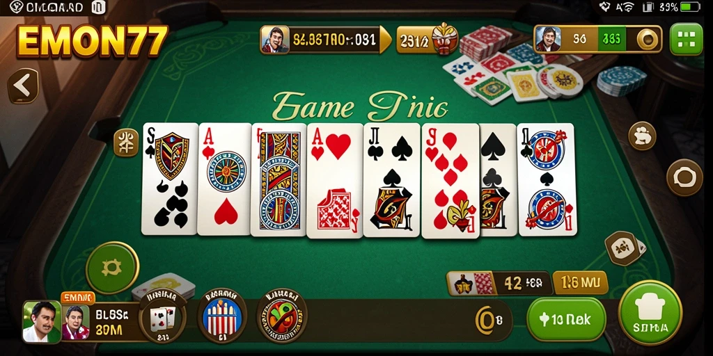 Tampilan menarik saat bermain domino di EMON77.