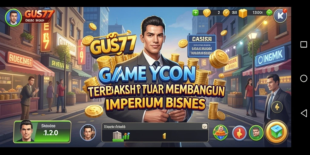 Screenshot gameplay menunjukkan serunya pengelolaan bisnis di GUS77.