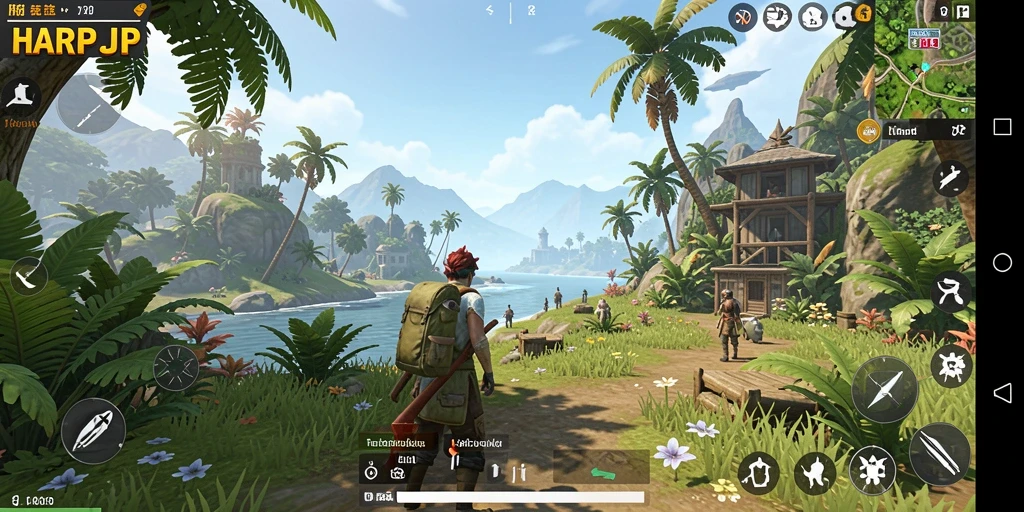 Tampilan gameplay dunia terbuka yang luas di HARAPJP.