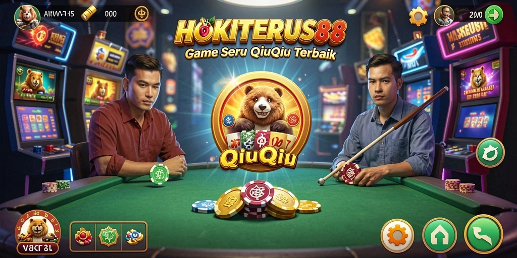 Screenshot gameplay HOKITERUS88 dengan suasana permainan QiuQiu.