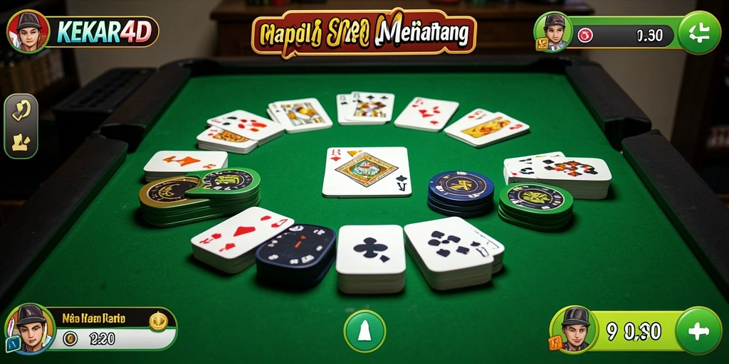 Gameplay seru KEKAR4D yang menampilkan pertarungan Gaple.