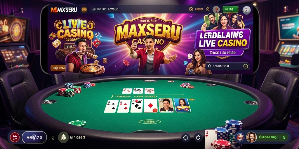 Tampilan permainan Live Casino yang seru di MAXSERU.