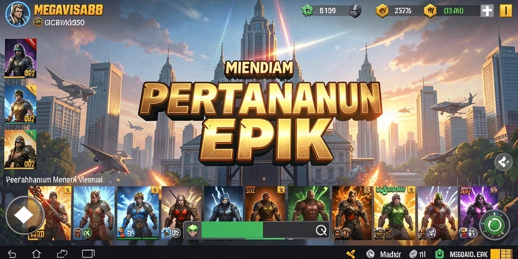 Screenshot menampilkan gameplay menegangkan dari MEGAVISA88 dengan berbagai menara.