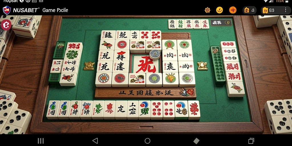 Tampilan gameplay seru dari NUSABET yang menampilkan Mahjong.