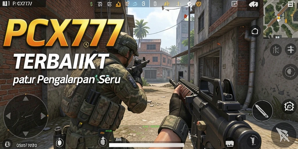 Tampilan gameplay PCX777 yang mendebarkan dalam suasana FPS.