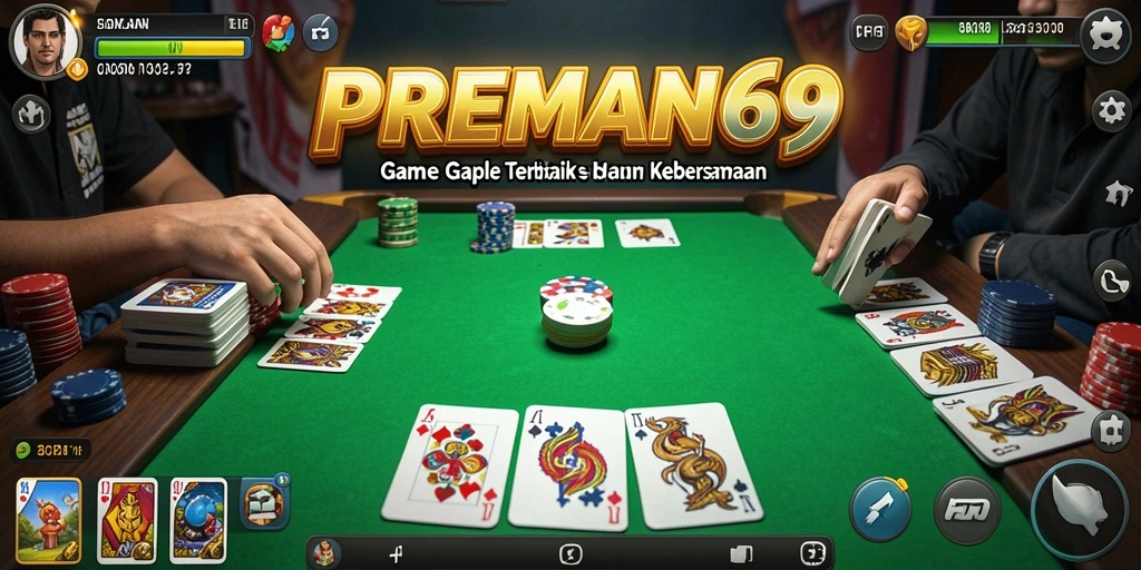 Screenshot PREMAN69 menampilkan keseruan bermain Gaple dengan teman-teman.