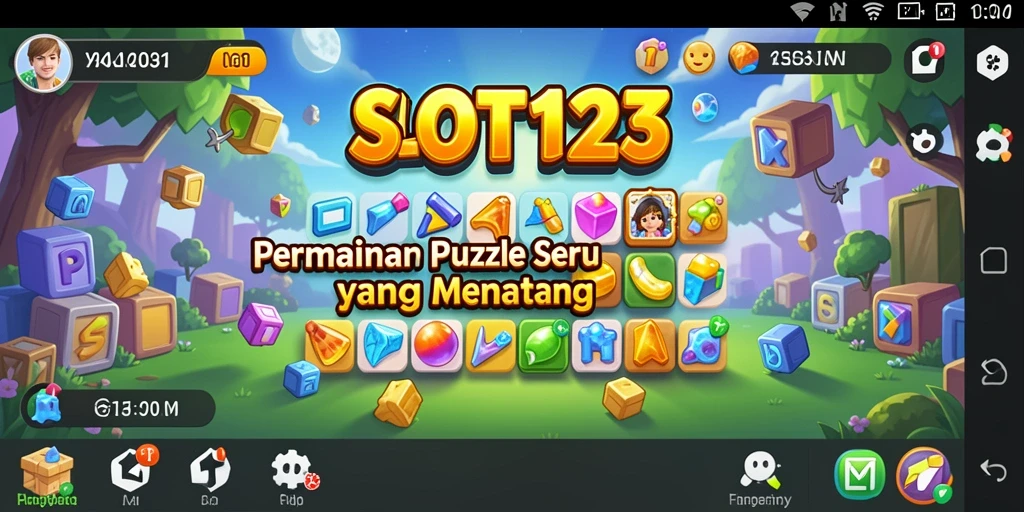 Tampilan utama gameplay SLOT123 yang seru dan penuh tantangan.