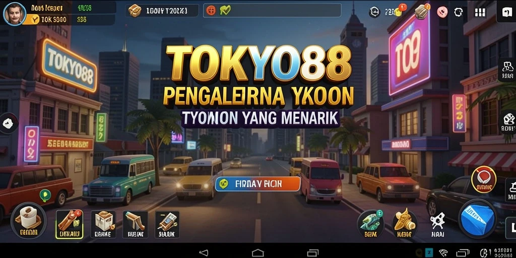 Tampilan gameplay menarik dari TOKYO88 dengan elemen Tycoon yang memukau.