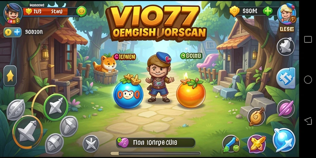 Tampilan gameplay utama VIO77 dengan elemen Idle yang menarik.