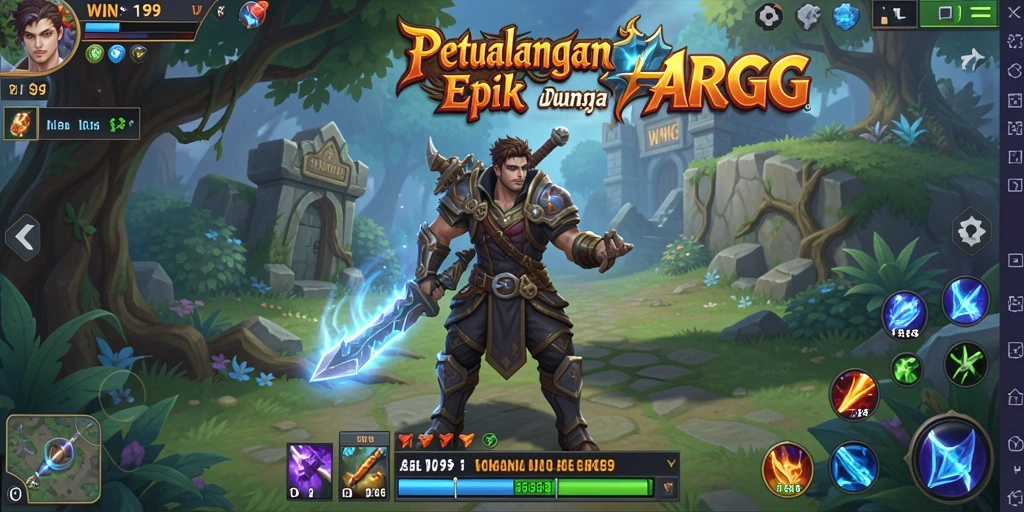 Screenshot WIN199 menunjukkan aksi petualangan ARPG yang mendebarkan.