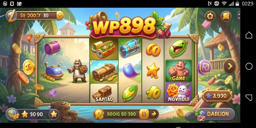 Tampilan utama gameplay WP888 yang penuh color dan seru.