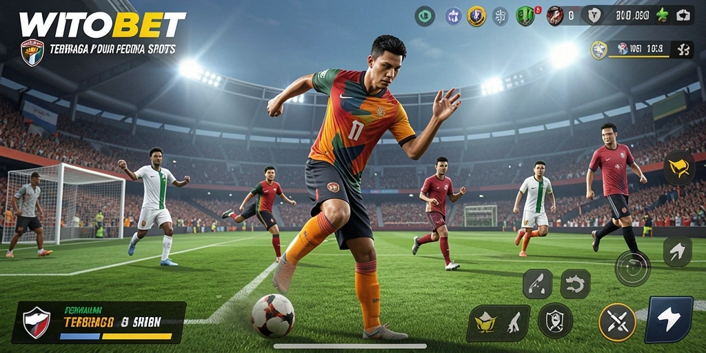 Screenshot utama WTOBET menampilkan gameplay interaktif dan informasi olahraga.